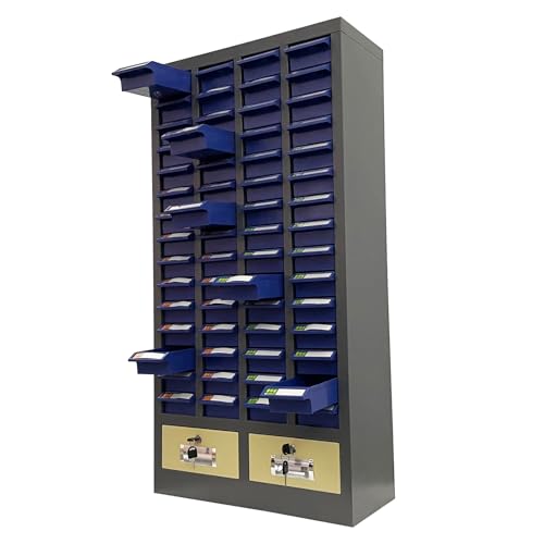 LGXEnzhuo 60 Drawers Part Cabinet Nut and Bolt Organizer Bolt Bin Cabinet Small Metal Parts Organizer Bolts Screw Storage with Two Lockable Large Drawers