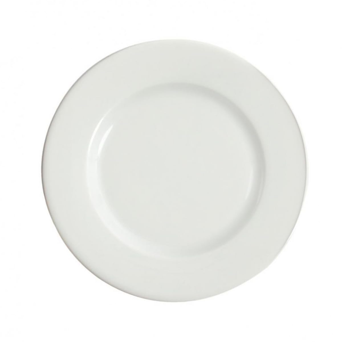 Lot de 24 assiettes pains RIA rondes, plat pour servir des tranches de pain, de baguette ou des petits pains en porcelaine blanc - diamètre 16 x hauteur 2 cm