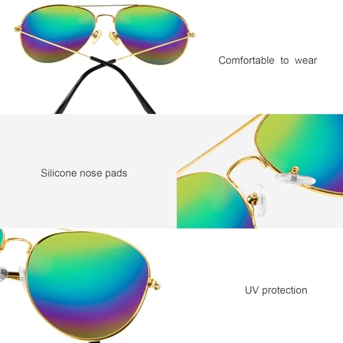 Mepase 50 Pcs Classic Pilot Sunglasses Bulk for Men Women Pilot Polarized Sunglasses Driving UV Proof Metal Frame Sunglasses3