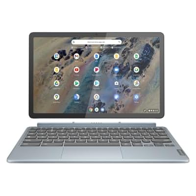 Lenovo IdeaPad Duet 3 Chromebook 10.95 Inch 2K Tablet (Qualcomm Snapdragon 7c Gen 2, Octa-core 2.55GHz, 4GB RAM, 128GB eMMC 5.1, ChromeOS) - Misty Blue