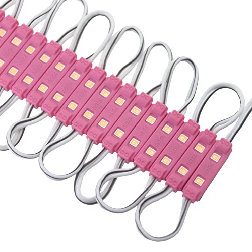 Image of Super Bright 200pcs 2835 2 LED Module Sign Lights Pink 80-90LM Per Module Waterproof Decorative Light for Letter Sign Advertising Signs with Tape Adhesive Backside (Pink)