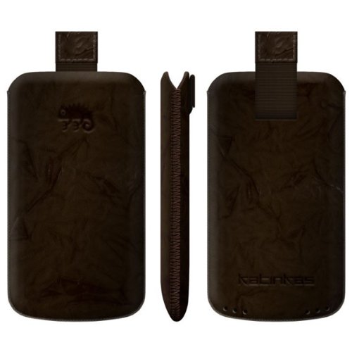 Katinkas Premium Leather Case for HTC Desire Z Washed - 1 Pack - Retail Packaging - Brown (400426)