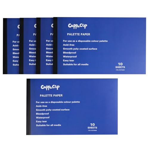 Image of Disposable Palette Paper Pad - 50 Sheets 9x5.5 inch Artist Mixing Paper for Adults Students (9 x 5.5in - 5books)