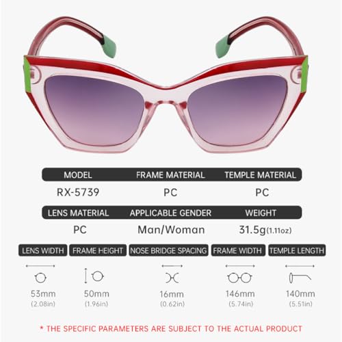 Lunettes de soleil carrées œil de chat pour femmes et hommes punk vintage