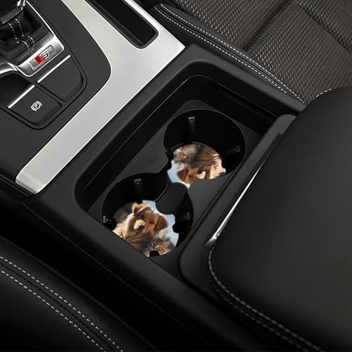 Portavasos para carro de neopreno negro, 2 piezas miniatura 6