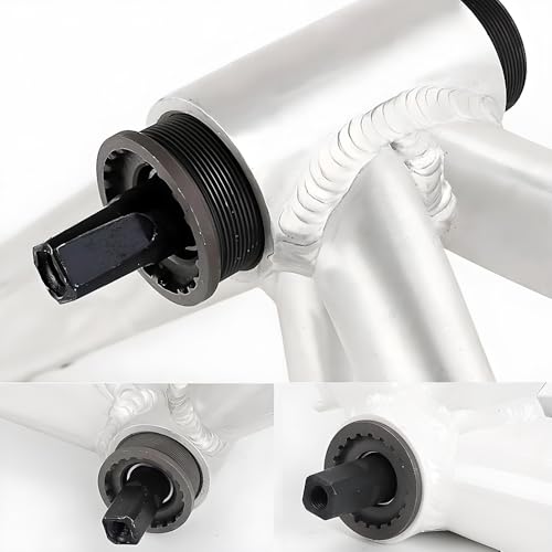 Fahrrad-Tretlager, quadratisch, konisch, für Mountainbike, MTB, Rennrad, Fatbike, optional, quadratisch, BSA 68 mm x 110,5/113/118/120/122,5 mm (68 x 122,5 mm)