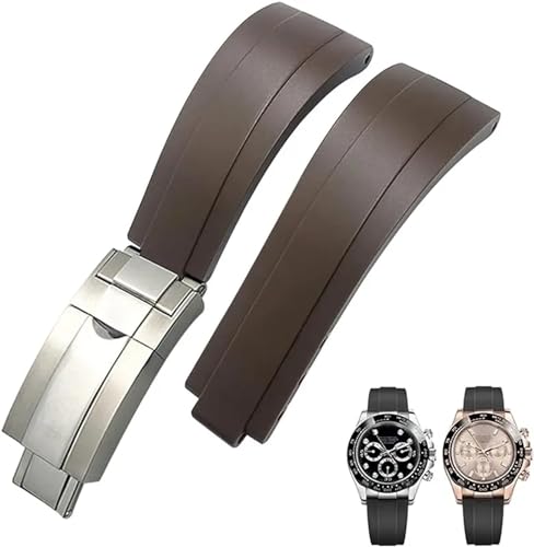 Bracelet silicone court 20mm pour petits poignets Yacht Master Daytona