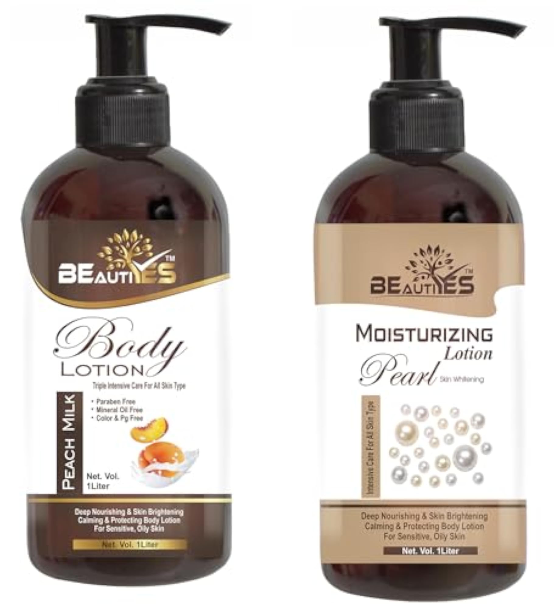 Peach Milk & Skin Whitening Pearl Face Moisturising Lotion Combo