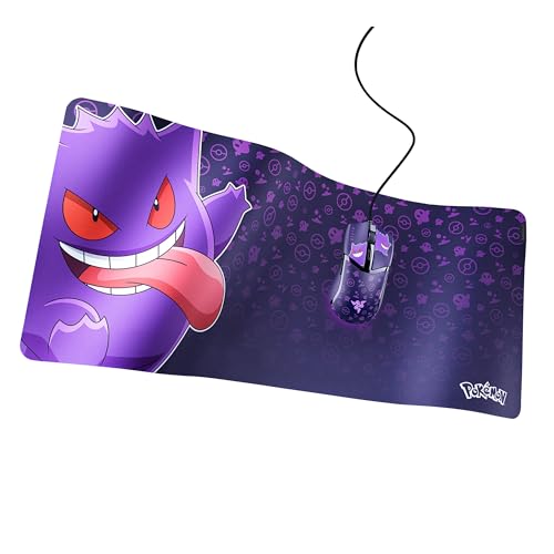 Gigantus V2 XXL Pokémon Gengar - Tappetino morbido per mouse da gioco per velocità e controllo - Superficie micro-tessuta testurizzata - Schiuma di gomma spessa - 940 x 410 x 3 mm | Gengar - Mousepad - Immagine 8