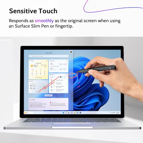 Image of Peslv Magnetic Privacy Screen for Surface Book 3 /2 /1 13.5 Inch, Removable Anti Blue Light Glare Filter, Black Security Private Apy Block Protector