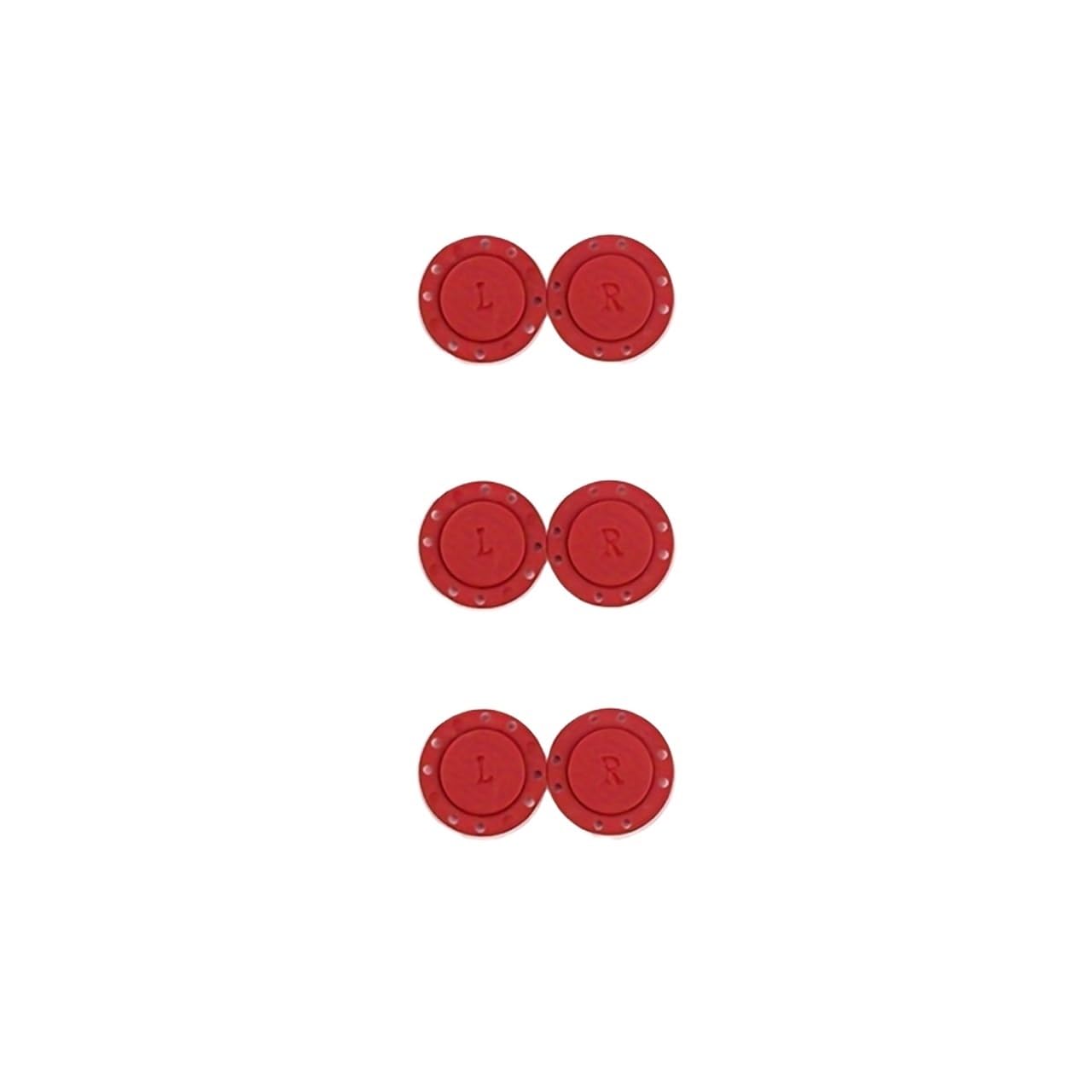 Magnetic Press Studs 3 Pairs (6Pcs) Magnetic Buttons Snaps, Strong Invisible Clasps for Clothes Bags Down Jackets Coats(Red Wine)