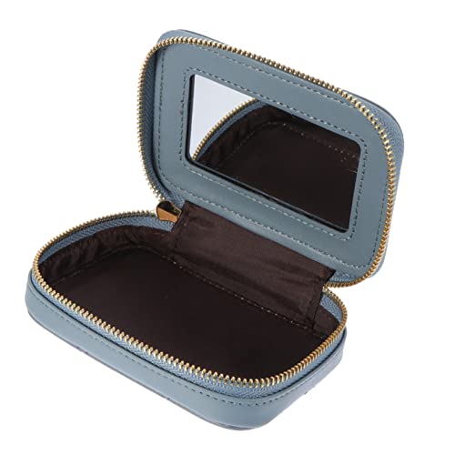 Bolsa de maquillaje portátil con espejo para no perder tus labiales