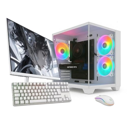PC Gamer Completo Skill Apex Series, AMD Ryzen 5 5500, Radeon RX 580 8GB, 16GB DDR4, SSD 512GB M.2, Monitor LED 24' 180Hz, Branco SAS008