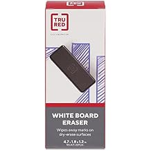 TRU RED Durable Dry Erase Eraser, Black, 3/Pack
