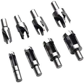 Wood Plug Cutter Set,8 Pcs Round Shank Carbon Steel Claw & Tapered Drill Bits Set Claw Cork Drill Hole Saw Tool HSS Tenon Drill Bit Cutter for Woodworking 6mm/10mm/13mm/16mm