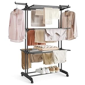 Étendoir à Linge Mobile à 4 Niveaux SONGMICS