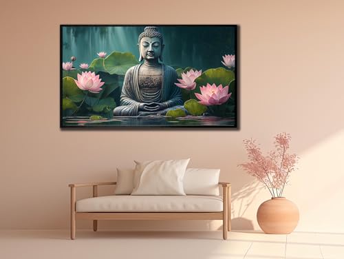 Tableau Zen pour salon 40x80cm : solution déco murale relaxante