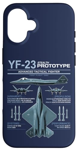 YF-23 �X�e���X�퓬�@ �~���^���[ �W�F�b�g�d�l �C���t�H�O���t�B�b�N �u���[ �X�}�z�P�[�X iPhone 16 �p