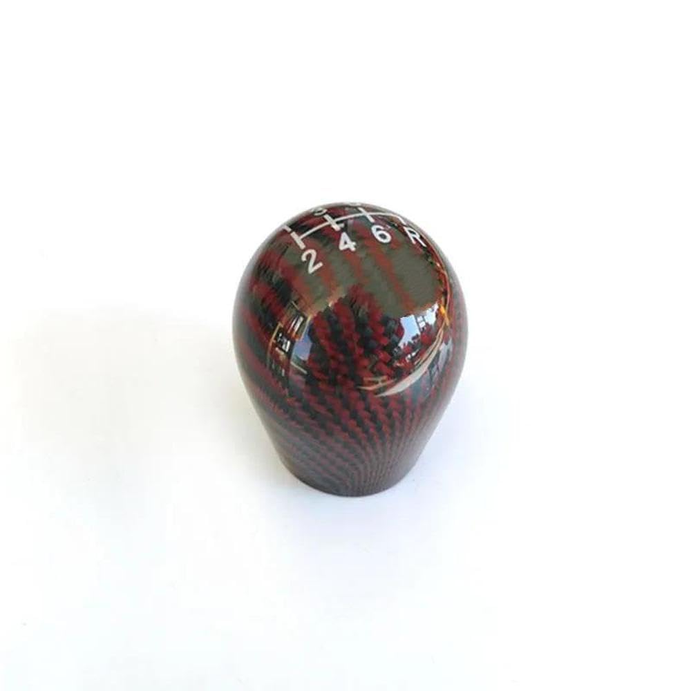 SXQPOCAR Racing Real Carbon Fiber Manual Gear Shift Knob for Subaru BRZ for WRX for STI Gear Ball Head Shift Lever Head(B)