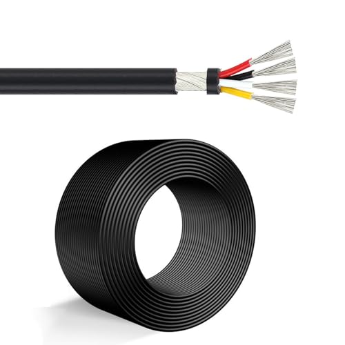Cable blindado contra interferencias de audio con cubierta de PVC gris de 4 vías y 24 AWG 2