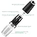 Electric Pepper Grinder and Salt Mill Set Spice Tall Power Shaker, Gravity Control Battery Powered With Blue LED Light, Adjustable Ceramic Coarseness (Black)
