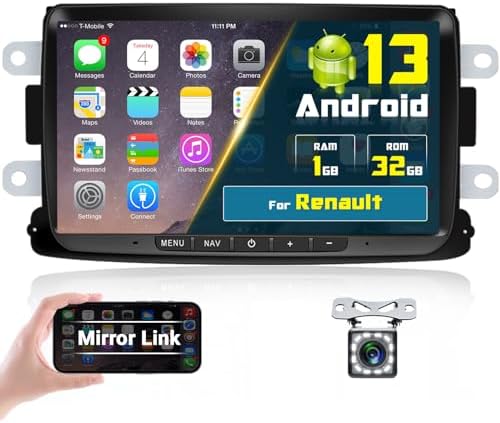 Hikity Android 13 Autoradio Für Renault Dacia - 8 Zoll Mit CarPlay & Kamera