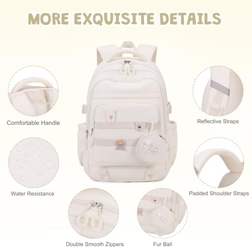 Image of ACESAK Girls Backpack - 3PCS Backpack for Cute School Backpacks for Girls