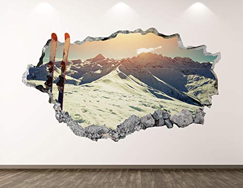 Vinilo Decorativo Deportivo 3D Ski Wall 55.9x35.6 cm