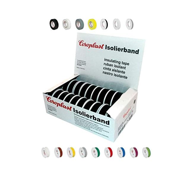 Isolierband Coroplast Box VDE Isoband Klebeband Elektriker Band Schwarz
