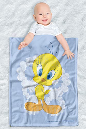 Image of LOGOVISION Looney Tunes Lightweight Baby Blanket, 30"X40", Retro Tweetys Unisex for Infants Girls & Boys