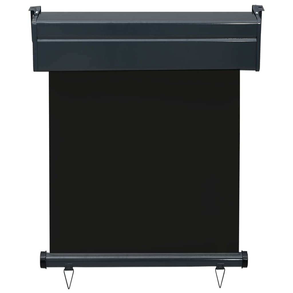 Markiza boczna, pionowa, ochrona przed słońcem, ochrona przed wzrokiem, ochrona przed wiatrem, roleta zewnętrzna, roleta balkonowa, zacienienie, 60 x 250 cm, czarna