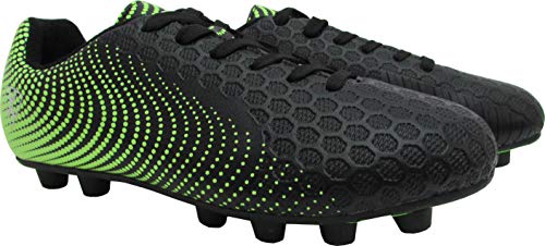 Vizari Stealth FG Soccer Shoes | Firm Ground Outdoor Soccer Shoes for Boys and Girls | Lightweight and Easy to wear Youth Outdoor Soccer Cleats | Black/Green | Little Kid3