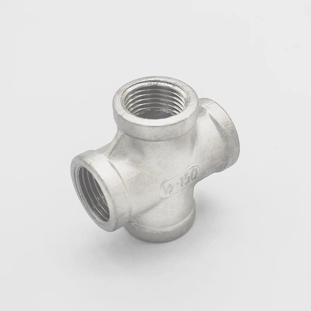 Accesorios de tubería， Accesorio de tubería hembra BSP de acero inoxidable 304, rosca de 4 vías, conector cruzado uniforme(2")
