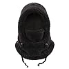 VOPIMODY Kids Ski Mask Balaclava，Polar Fleece Winter Ski Mask for Boys & Girls, Warm Windproof Toddler Face Cover Hood (CA/US, Alpha, One Size, Black)