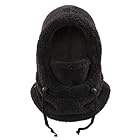 VOPIMODY Kids Ski Mask Balaclava，Polar Fleece Winter Ski Mask for Boys & Girls, Warm Windproof Toddler Face Cover Hood (CA/US, Alpha, One Size, Black)