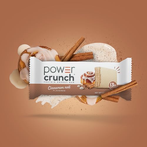 Image of Power Crunch Protein Energy Wafer Bars, Cinnamon Roll, 1.4 Ounce (12 Count)