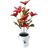 Struttura in seta di prima qualità: realizzati con morbido tessuto di seta e stelo in plastica di lunga durata, questi fiori artificiali mantengono la loro forma e colore nel tempo senza appassire o sbiadire.