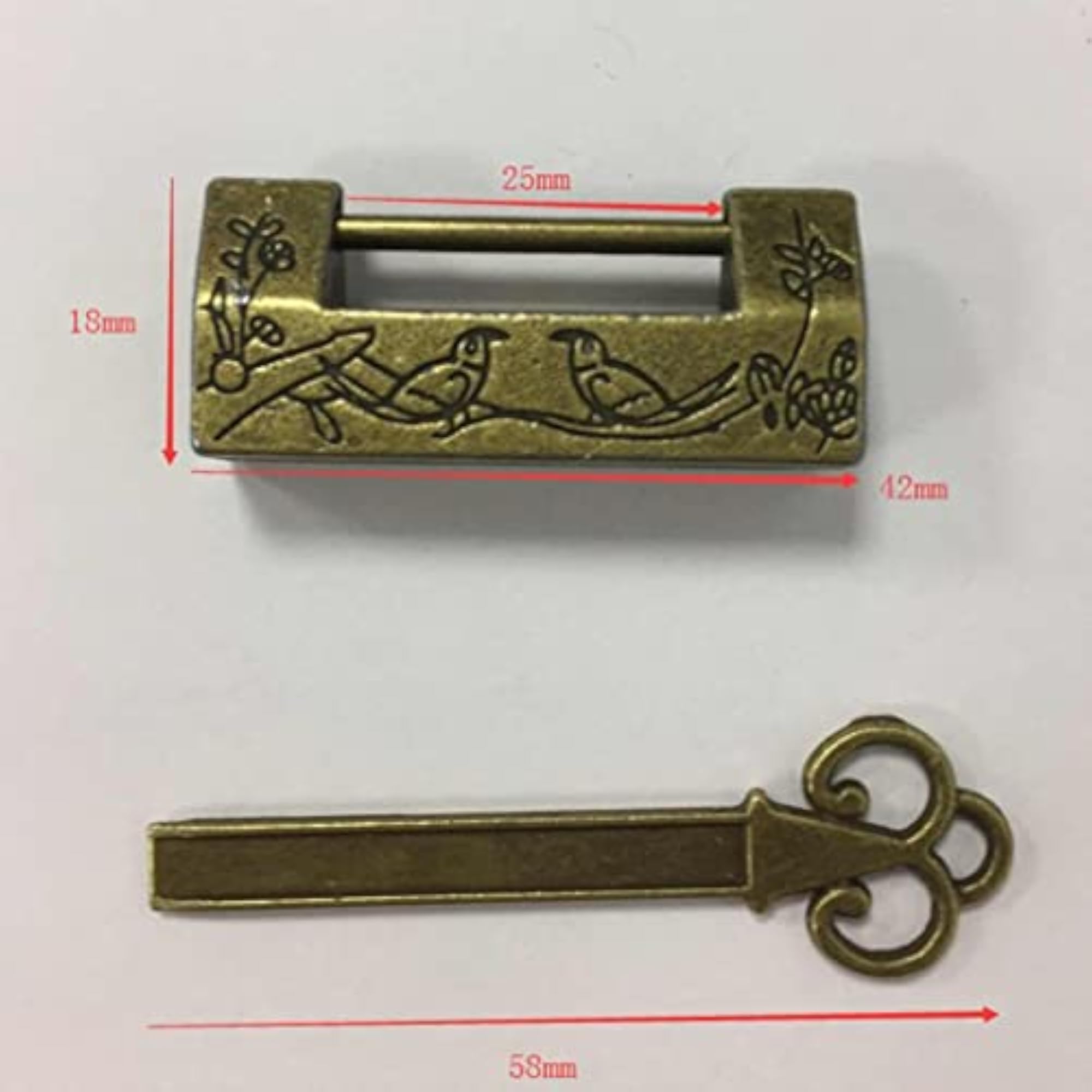 Vintage Suitcase Padlock Copper