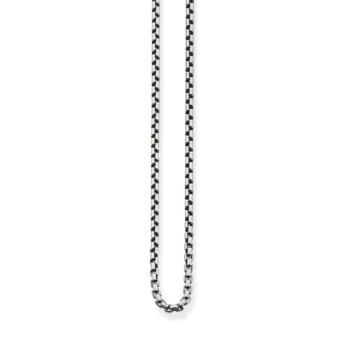Thomas Sabo Charm Club Unisex Silver Thomas Sabo Blackened Venezia Necklace Ke1108-001-12 – - Size 90 Cm