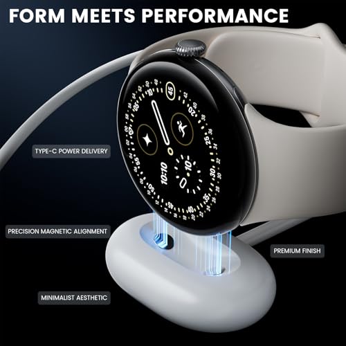 Cable de carga de repuesto de reloj inteligente Pixel Watch 4 base USB-C de 41mm 3