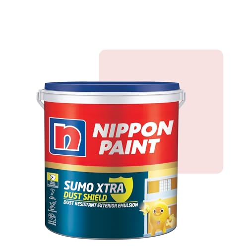 Image of Nippon Paint Sumo Xtra Dust Shield Exterior Emulsion (20L, Tinted Pink) - Dirt Pickup Resistant, Colour-Lock, Water Resistant, Low VOC Wall Paint for Exterior Masonry Surfaces - 20 Litre