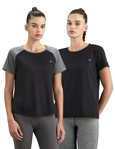 Image of Symbol Premium Women's Solid Regular Fit Sports Stretch T-Shirt | Round Neck | Raglan Sleeve | Moisture-Wicking | Activewear | Running | Gym | Plain (Available in Plus Sizes)
