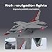 Fms Rc Planes for Adults EDF Jet Remote Control Airplane Fighting Falcon 64mm F16 Thunderbird 6 Channel Hobby Rc Airplanes PNP (No Radio, Battery, Charger)