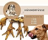 Warnick´s Tierfutterservice - Hundesnack – Hühnerfüße getrocknet 1 kg – naturbelassener Kausnack für Hunde – Zahnpflege & Belohnung – 100 % Huhn – ohne Zusatzstoffe – schonend getrocknet