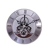 Horloge murale à chiffres romains : conçue pour un usage pratique et esthétique, horloge à engrenages ronds