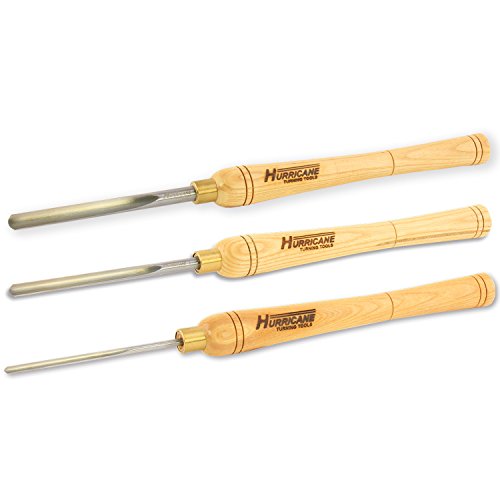 Hurricane Turning Tools, HSS, 3 Piece Spindle Gouge Set (1/4