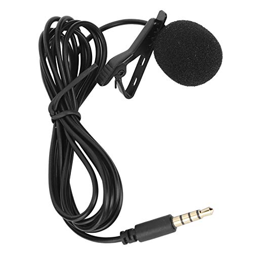 Pssopp Mini 3.5mm Lavalier Microphone, Clear Professional Audio for Smartphone or Laptop, Universal Compatibility, Plug and Play, Suitable for Realtime Interviews, Podcasts, Live (#1)