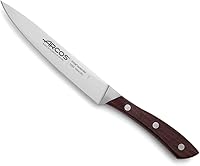 Vista 10 de ARCOS Cuchillo Santoku forjado de acero inoxidable de 7 pulgadas, hoja de 7.087 in. Cuchillo de cocina profesional. Mango ergonómico