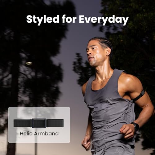 Image of Amazfit Nylon Armband for Helio Strap, Official Breathable Armband for Accurate Measurement on Bicep, Easy Adjustable and Lightweight Replacement Strap, Quick-Dry, Black