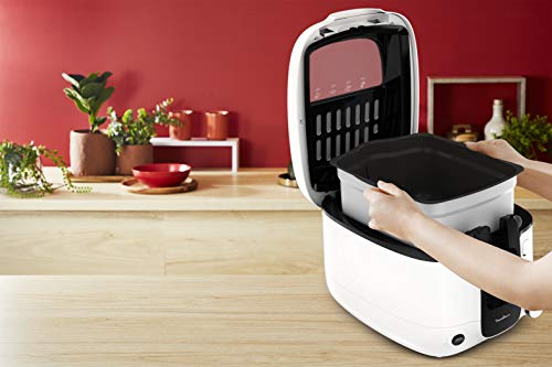 Moulinex Super Uno Fritteuse, 2,2 l, Fassungsvermögen 1,5 kg, Pommes Frites, 1800 W, einstellbarer Thermostat, automatische Öffnung, einfache Reinigung, abnehmbarer Behälter, Geruchsfilter – Bild 5
